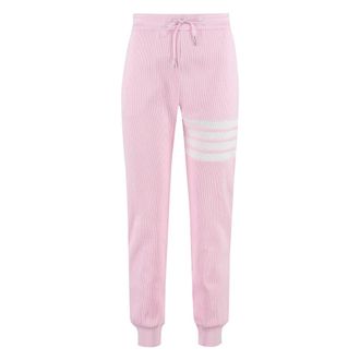 Thom Browne Sweatpants, female, Pink, XS, Cotton piqu&eacute; trousers