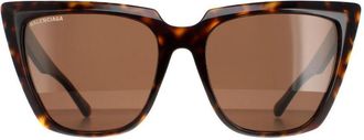 Balenciaga Cat Eye Womens Havana Brown BB0046S - One Size
