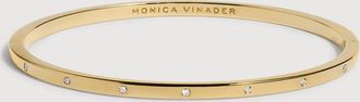 Monica Vinader Gold Essential Diamond Station Bangle Lab Grown Diamond