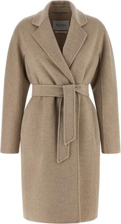 Max Mara Beige Notched lapel Trench Coat