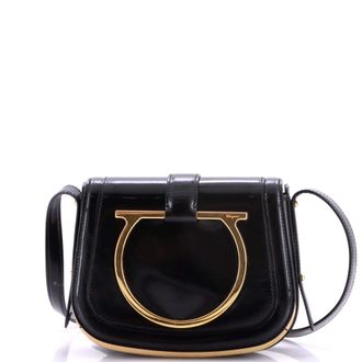 Ferragamo Sabine Shoulder Bag Patent Small