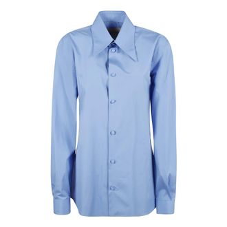 Valentino Garavani Heren, Overhemden, Blauw, Maat: M Katoen