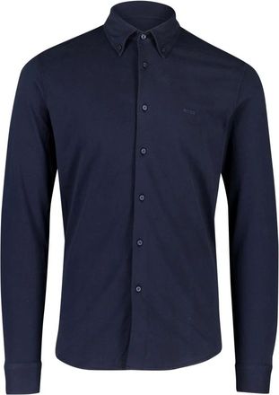 HUGO BOSS Overhemden, Heren, Blauw, XL, Katoen, Myjersey Shirt