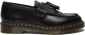 Dr. Martens Black Adrian Fringed Detail Stitching Leather Loafers