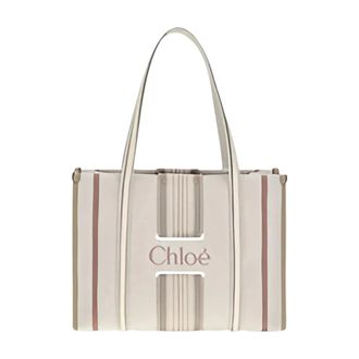 Chlo&eacute; Tassen, Dames, Beige, ONE Size, Katoen, Woody Loop Tote Bag