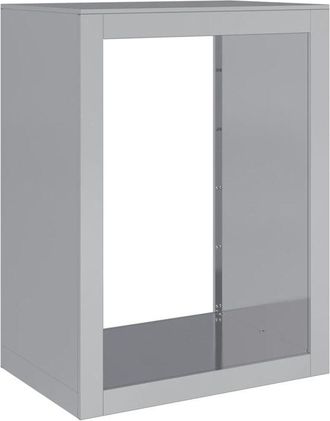 vidaXL Le&ntilde;ero Acero Galvanizado 60x40x80 Cm Vidaxl