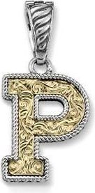 Samuel B. Two-Tone Initial Pendant in Silver/gold P at Nordstrom Rack