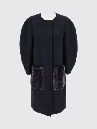 Fendi Cappotto in lana vergine e seta Fendi