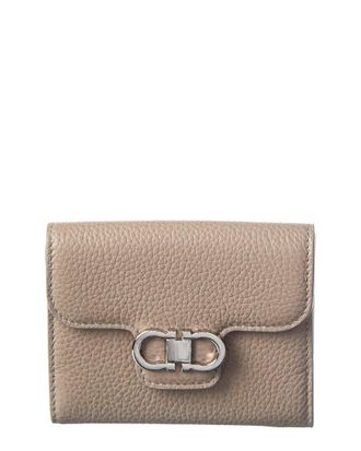 Ferragamo Ferragamo Gancini Leather Card Holder