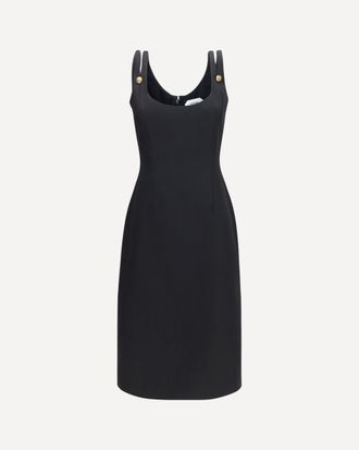Versace Midi grain de poudre wool Dress Female 42