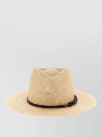 Brunello Cucinelli woven fedora hat
