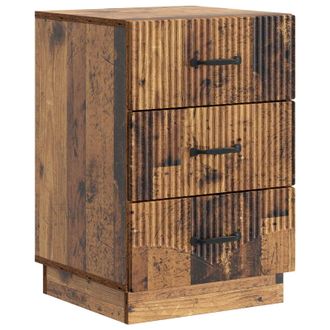 vidaXL Armario De Noche Con Caj&oacute;n Madera Envejecida 43 X 41 X 63,5 Cm Vidaxl