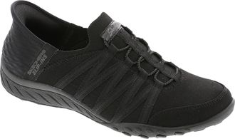 Skechers Womens Breathe Easy-Roll with Me Hands Free Slip-ins Sneaker, Black, 5 UK