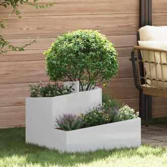 vidaXL Vidaxl - Maceta Para Jard&iacute;n Plateado 60 X 60 X 50 Cm Acero Galvanizado