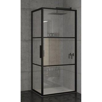 Riho Grid GB201 Douchecabine - 90x90x200cm - zwart