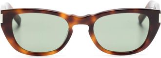 Saint Laurent Eyewear Brown Tortoiseshell Effect Sunglasses - Mens - Acetate/Acrylic