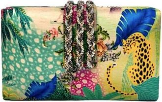 Simitri Printed Braid CLutch in Faerie Green at Nordstrom