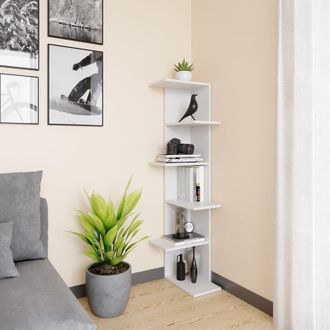 Vicco Estante De Esquina Tera, Blanco, 37 X 140.1 Cm