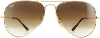 Ray-Ban Aviator Gold Brown Gradient Sunglasses