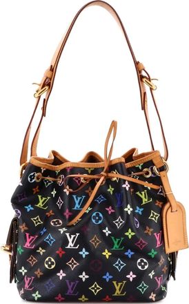 Louis Vuitton Petit Noe Monogram veelkleurige bucket-tas - Zwart