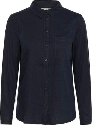 Part Two Midnight Linnenmix Blouse - Dames - Overhemden - Blauw - M - Linnen - Overhemden