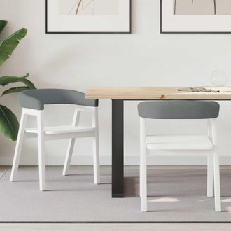vidaXL Sillas De Comedor 2 Uds. Madera De Caucho S&oacute;lido Vidaxl