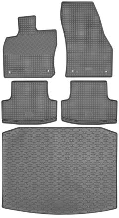 OEM Skoda Karoq Crossover A Partir De Noviembre De 2017. Juego De Alfombrillas De Goma Para Coche Y Alfombrilla Para Maletero