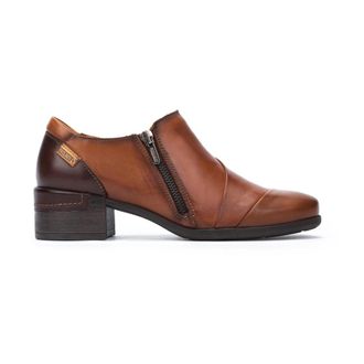 Pikolinos Bruine damespump - Malaga stijl - Dames - Laarzen met Hak - Bruin - 41 EU - Leer - Schoenen