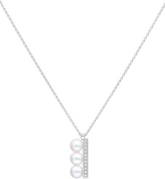 Tasaki Collana Balance Plus Neo in oro bianco 18kt con pav&eacute; di diamanti - Argento