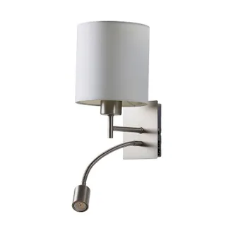 Lindby Lindby L&aacute;mpara De Pared camilo En Gris Textura, Tela, Tejido, Seda