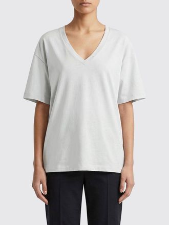 Khaite T-shirts a v in cotone e cashmere Khaite