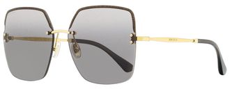 Jimmy Choo London Rimless Square Sunglasses - Gray