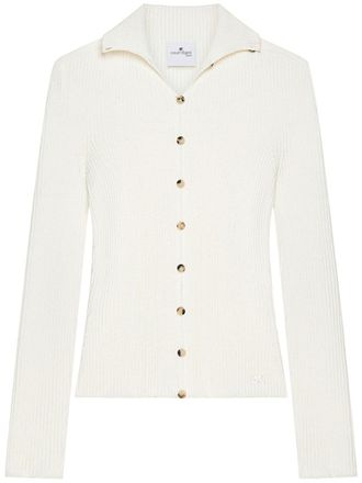 Courrèges Solar cardigan - women - Merino/Cotton - S - White