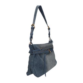 Pinko Belt Bag Big Denim - Dames - Schoudertassen - Blauw - ONE Size - Denim - Tassen