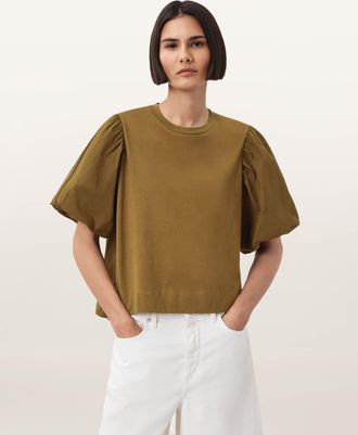 AllSaints Cotton Jess Relaxed Voluminous T-Shirt, Size: XS