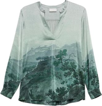 Pierre-Louis Mascia Top Adastrgum con stampa - Verde