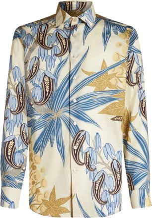 Etro paisley-print long-sleeve shirt - men - Cotton - 41 - Neutrals