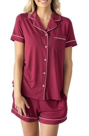 Kindred Bravely Clea Short Sleeve Pajama Set in Deep Berry at Nordstrom, Size X-Large