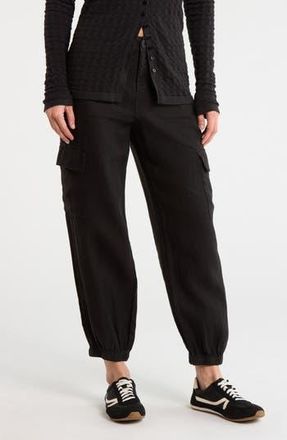Sanctuary Take Over Linen Joggers in Black at Nordstrom Rack, Size 25