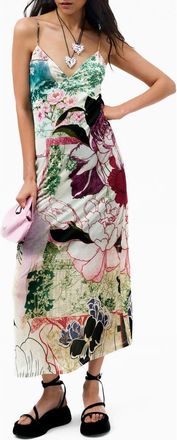Desigual Patchwork Print Slipdress in Ivory Multi at Nordstrom, Size X-Small