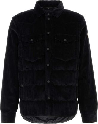 Moncler Black stretch corduroy Gelt down jacket