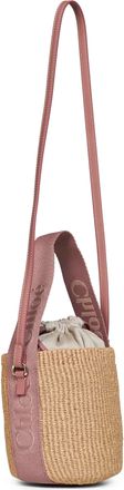 Chlo&eacute; Womens Small Basket Bag Woody Nougat Beige Paper Shoulder