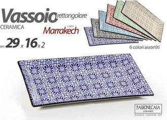 Trade Shop Trade Shop - Marrakech Bandeja Rectangular 29x16x2cm Deluxe Multiusos 6 Colores Ceramica 771675