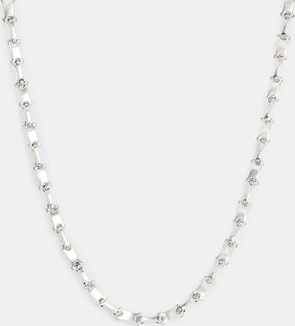 AllSaints Mens Brass Biker Chain Carabiner Necklace, Size: 20.5