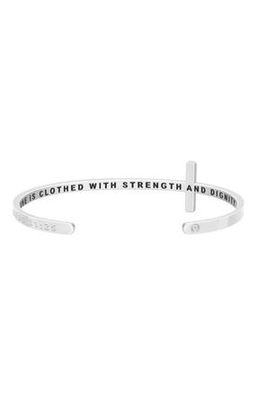 Mantra The Cross Bracelet in Proverbs 3:16 - Silver at Nordstrom
