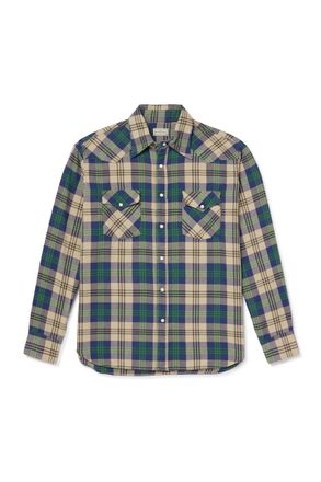 KAPITAL Columbia Checked Cotton-Flannel Western Shirt