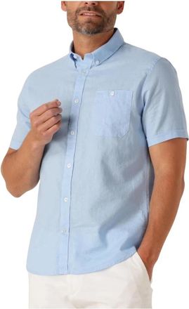 Matinique Casual Shirt voor Mannen Lente/Zomer - Heren - Korte mouwen Overhemden - Blauw - M - Overhemden
