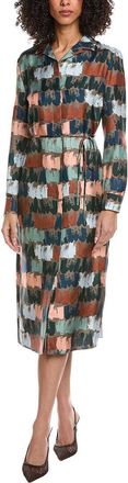 Lafayette 148 New York Printed Silk Shirtdress