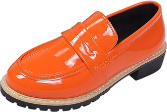 Generic Orange Female Fashion Shoes with Solid Color and Versatile Fit for Fall and Winter Activities