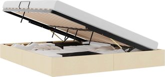 vidaXL Estructura De Cama Ottoman Crema 160 X 200 Cm Tela Vidaxl